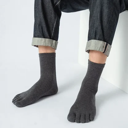 5 Pairs Casual Toe Socks with Sweat Absorbent - Image 2