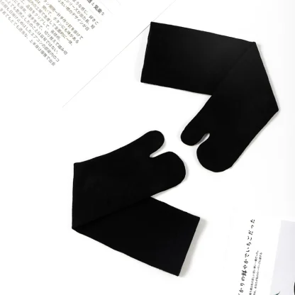 Knee High Two-Toed Socks with Plain Color - Image 6