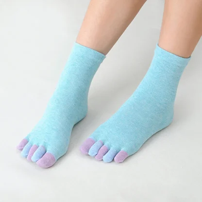 Cute Multicolored Five Finger Toe Socks - Image 3