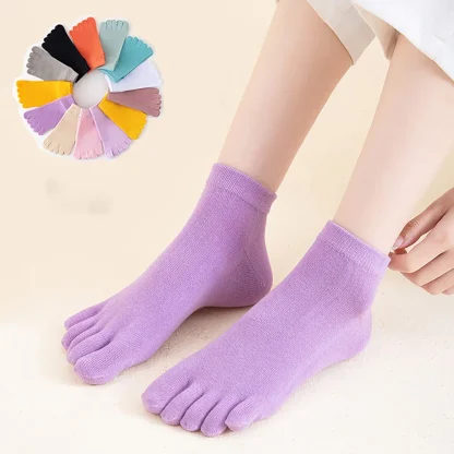 Breathable Ankle Socks with Solid Color - Image 6