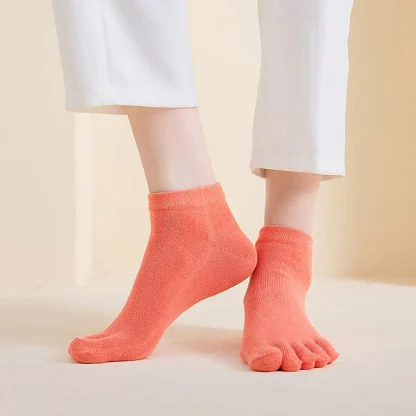 Breathable Ankle Socks with Solid Color - Image 4