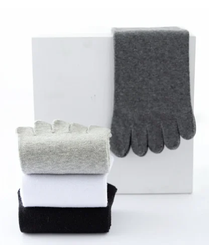 Comfortable Toe Socks with Crew Length - Image 7