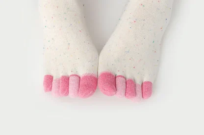 Comfortable Socks with Colorful Toe Design - Image 7