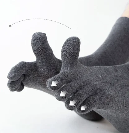Comfortable Toe Socks with Crew Length - Image 6
