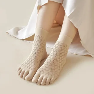 Breathable Toe Socks with Solid Color