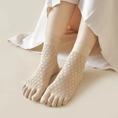 Breathable Toe Socks with Solid Color