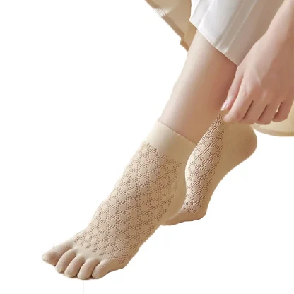 Breathable Toe Socks with Solid Color - Image 6