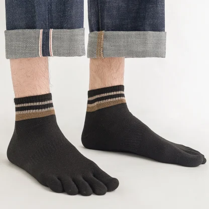 Comfy Toe Socks with Trim Stripe Pattern - Image 12