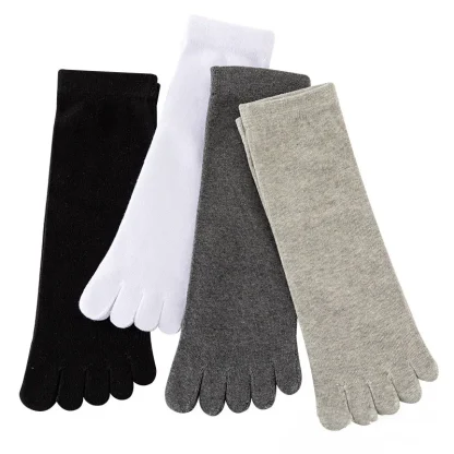 Comfortable Toe Socks with Crew Length - Image 8