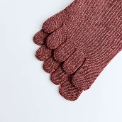 Soft Elastic Solid Color Toe Socks - Image 5