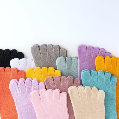 Separate Fingers Socks with Solid Color - Image 15