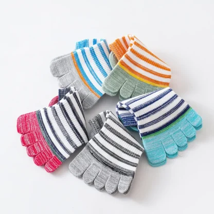 Ankle Toe Socks with Colorful Stripes - Image 5