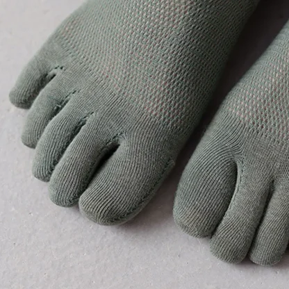 Breathable Ankle Toe Socks with Solid Color - Image 8