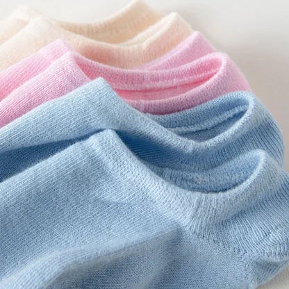 5 Pairs Thin Solid Ankle Toe Socks - Image 4