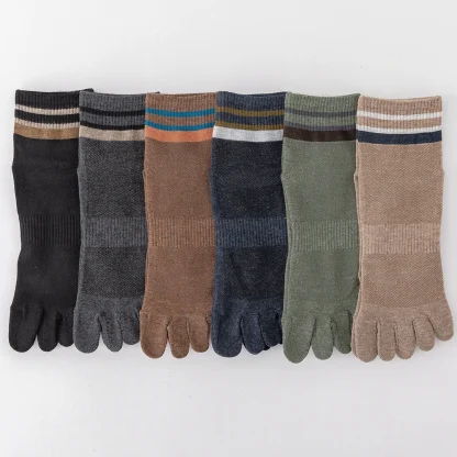 Comfy Toe Socks with Trim Stripe Pattern - Image 15