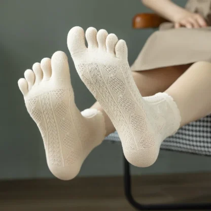 Women's Soft Toe Socks with Scallop Trim - Image 14