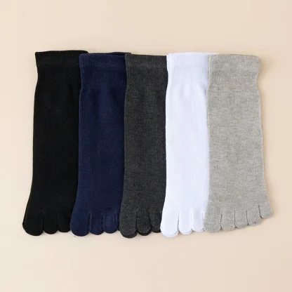Crew Five Finger Socks with Minimalist Design - Image 2