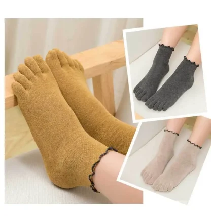 Lettuce Trim Toe Socks for Women - Image 3