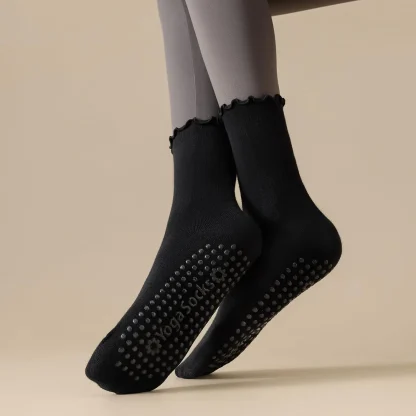 Non-Slip Toe Socks with Scallop Trim Design - Image 5
