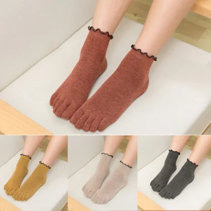 Lettuce Trim Toe Socks for Women - Image 2