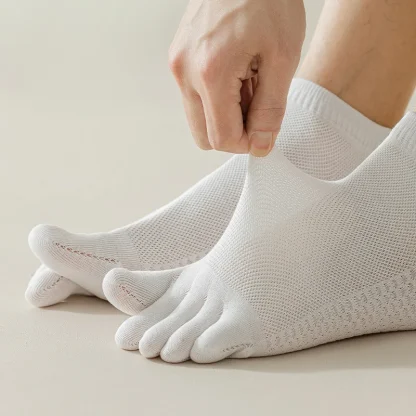 Ankle Toe Socks with Plain Color Design - Image 8