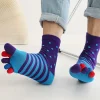 Novelty Toe Socks with Multicolored Design - Image 5