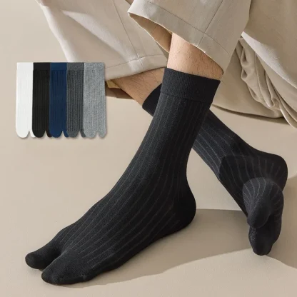 Split Toe Socks with Minimal Stripes - Image 2