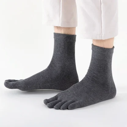 Comfortable Toe Socks with Crew Length - Image 3