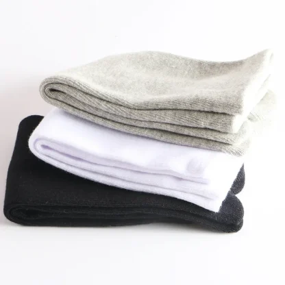 Plain Color Split Toe Socks with Crew Length - Image 2