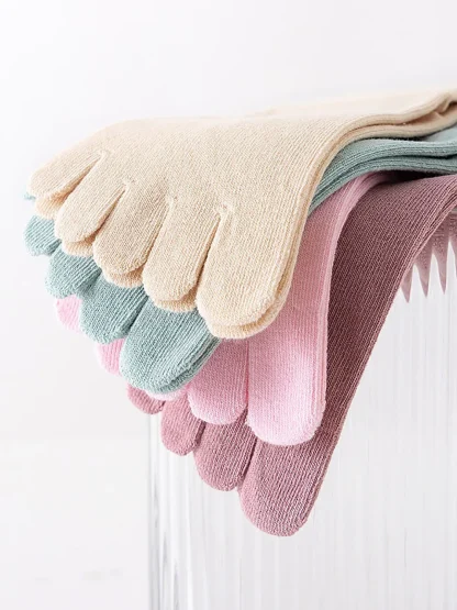 Breathable Ankle Socks with Solid Color - Image 14