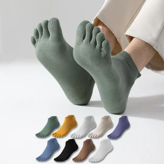 Ankle Toe Socks with Plain Color Design