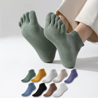 Ankle Toe Socks with Plain Color Design