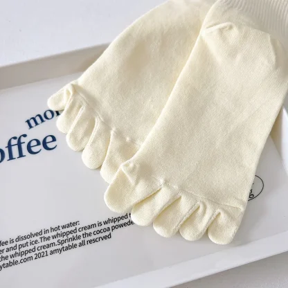 Light Solid Color Crew Toe Socks - Image 9