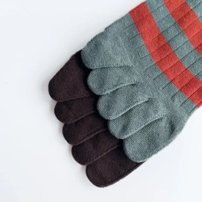 Elastic Comfy Toe Sock with Stripe Pattern - Image 5