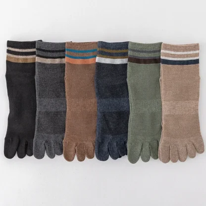 Comfy Toe Socks with Trim Stripe Pattern - Image 5