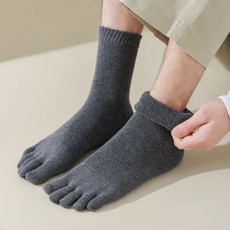 Thick Toe Socks with Solid Color Design