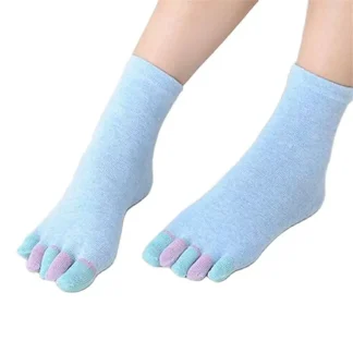 Comfortable Socks with Colorful Toe Design