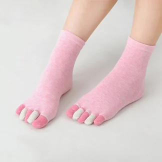 Cute Multicolored Five Finger Toe Socks