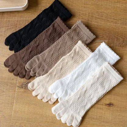 Women's Soft Toe Socks with Scallop Trim - Image 5