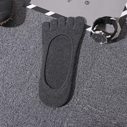 Anti-Slip Solid Toe Socks with No Show Design - Image 12